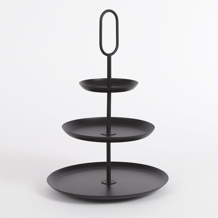 Ebony Three-Tier Serving Stand handcrafted Serveware by J.S. CRAFT