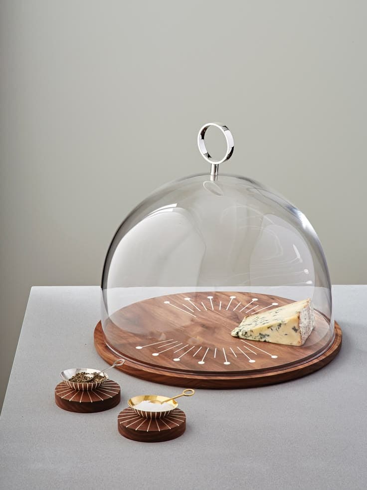 Glass Dome Dessert Stand handcrafted Serveware by J.S. CRAFT