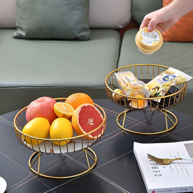 Luxe Fruit Basket Set handcrafted Serveware by J.S. CRAFT