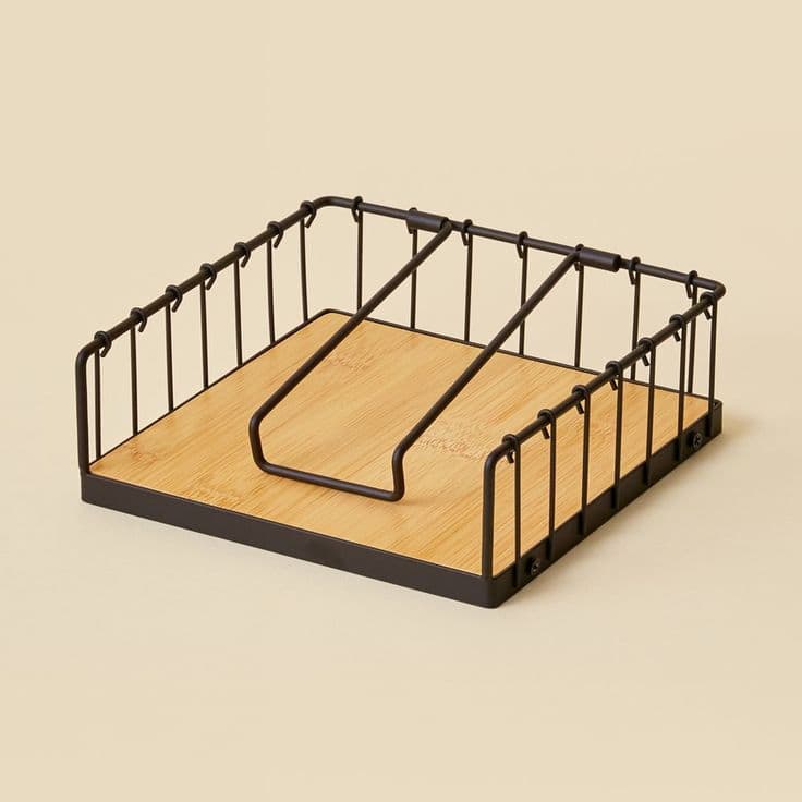 Natural Base Napkin Holder handcrafted Kitchenware by J.S. CRAFT