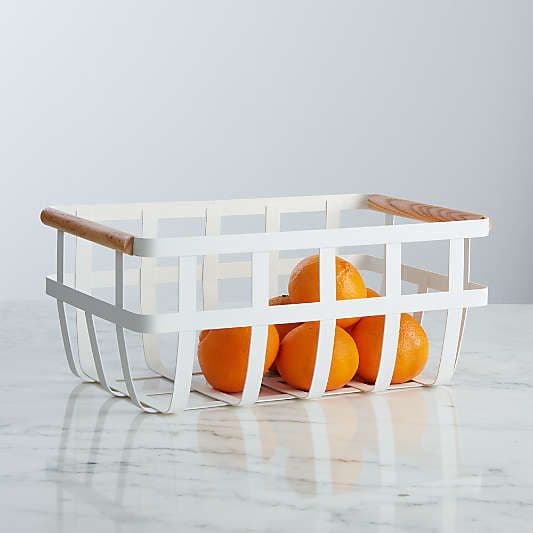 Open Wire Fruit Basket handcrafted Serveware by J.S. CRAFT