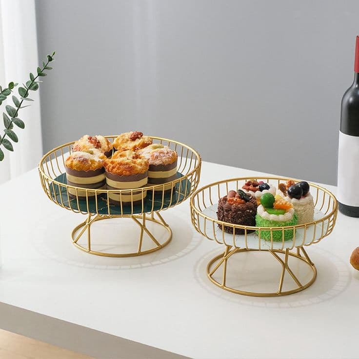 Petal Dessert Display Set handcrafted Serveware by J.S. CRAFT