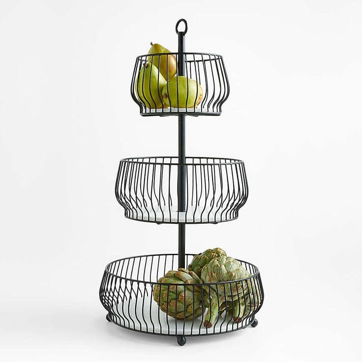 Vertical Fruit Basket Tower handcrafted Serveware by J.S. CRAFT