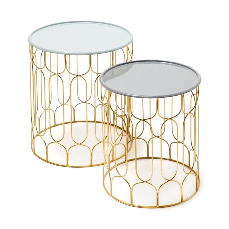 Auric Ring Nesting Side Tables handcrafted Accent Furniture by J.S. CRAFT