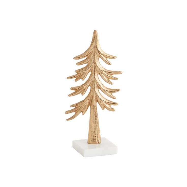 Brushed Gold Tree Accent handcrafted Seasonal Decor by J.S. CRAFT