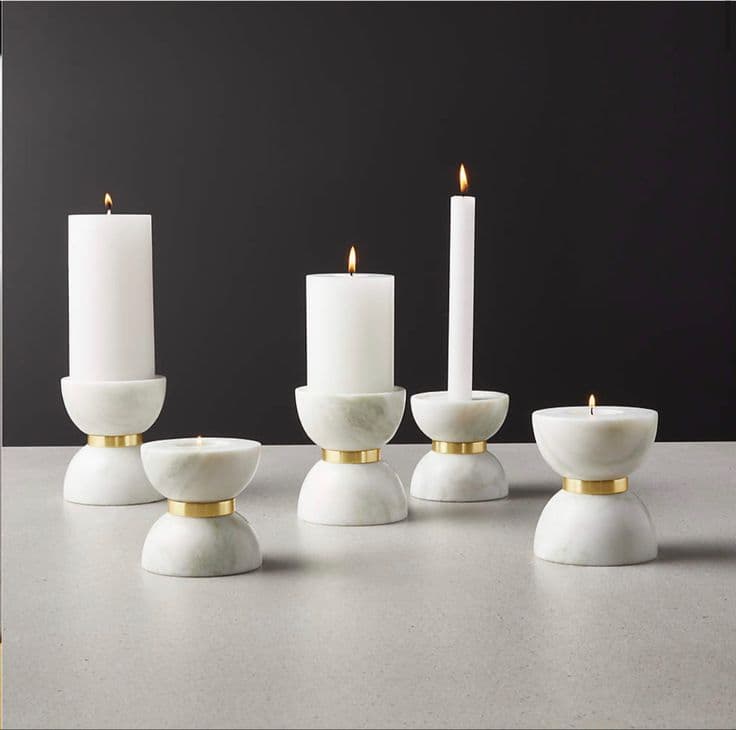 Ceramic Glow Candle Ensemble handcrafted Home Decor by J.S. CRAFT