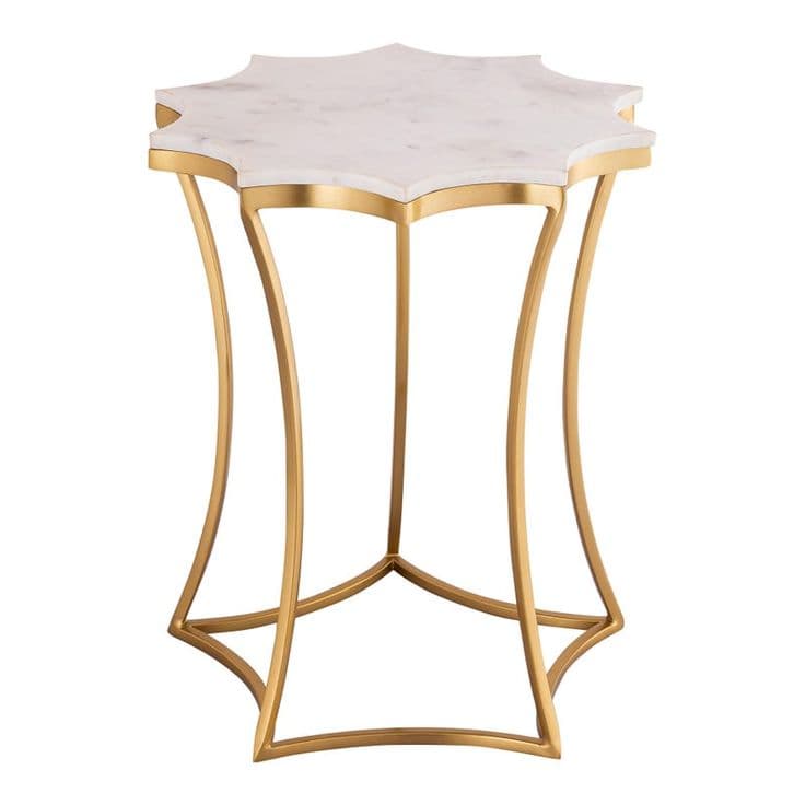 Crown Hex Side Table handcrafted Accent Furniture by J.S. CRAFT