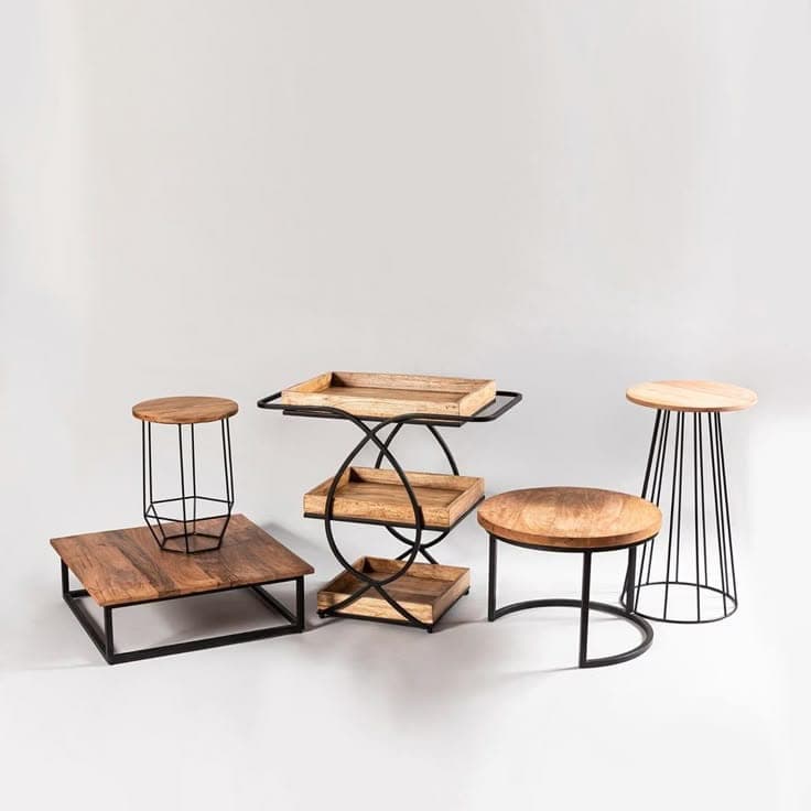Lounge Nesting Table Collection handcrafted Accent Furniture by J.S. CRAFT