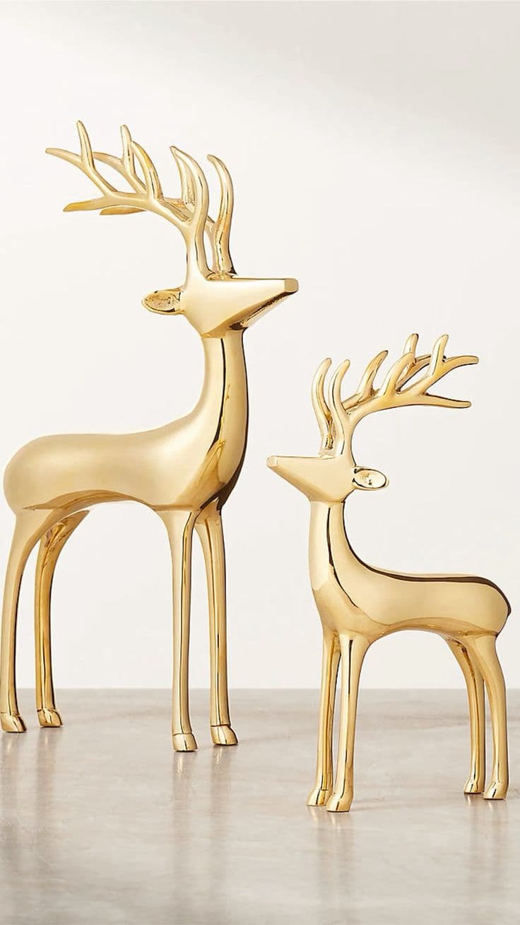 Majestic Deer Pair handcrafted Seasonal Decor by J.S. CRAFT