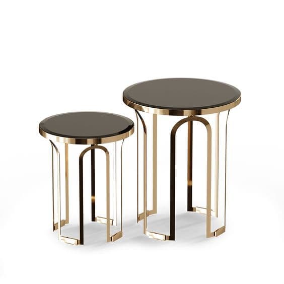 Monarch Round Nesting Tables handcrafted Accent Furniture by J.S. CRAFT