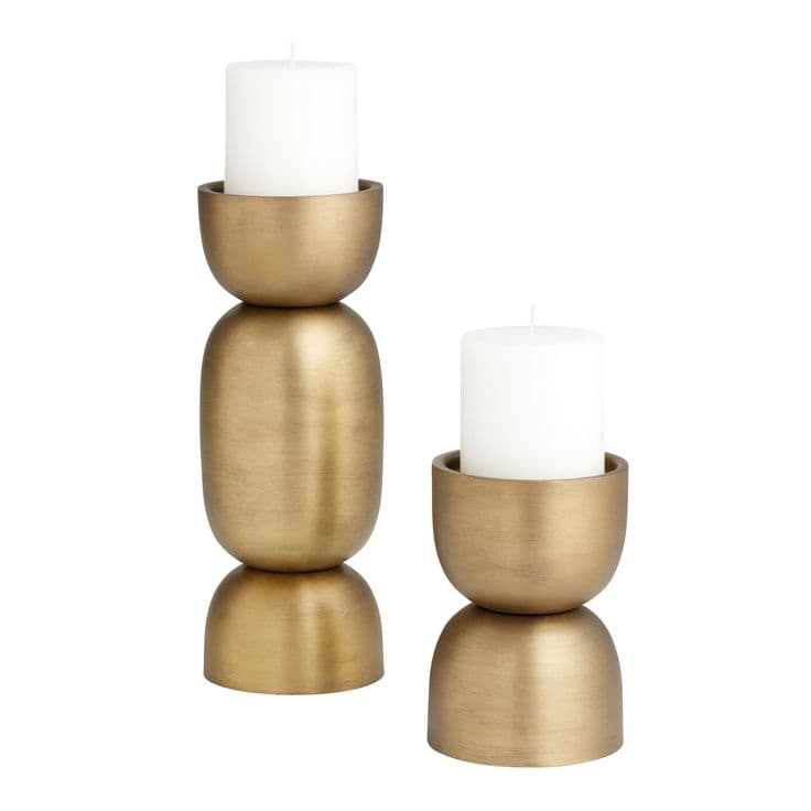 Sculpted Duo Candle Holders handcrafted Home Decor by J.S. CRAFT