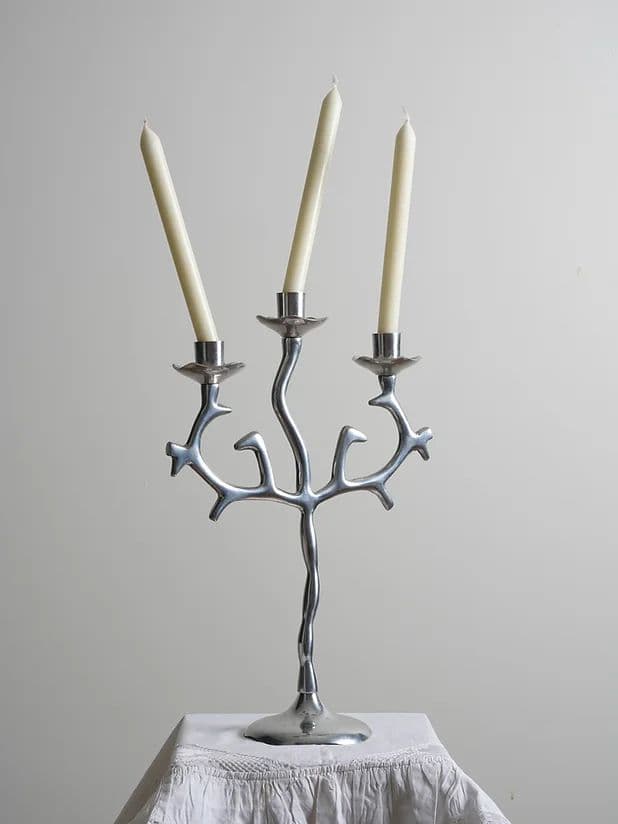Silver Crest Candelabra handcrafted Home Decor by J.S. CRAFT